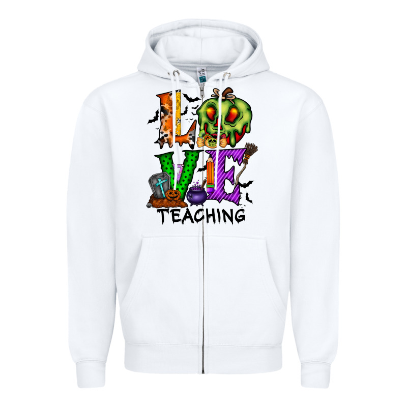 Love Taching Halloween Zipper Hoodie by RacoonDesign | Teevron