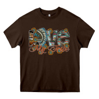 Chocolate Brown love my tribe Heavy Core Tee - SublimationCraftShop