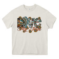 Cream love my tribe Heavy Core Tee - SublimationCraftShop