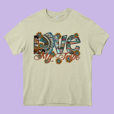Love My Tribe Heavy Core Tee Designed By Sublimationcraftshop