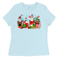 Baby Blue christmas gnomes coffee cups Ladies Tee - texasbilliewilder
