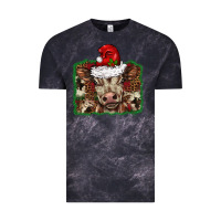 Cloud Black Christmas background baby calf Vintage Tee - BarkalooDesign