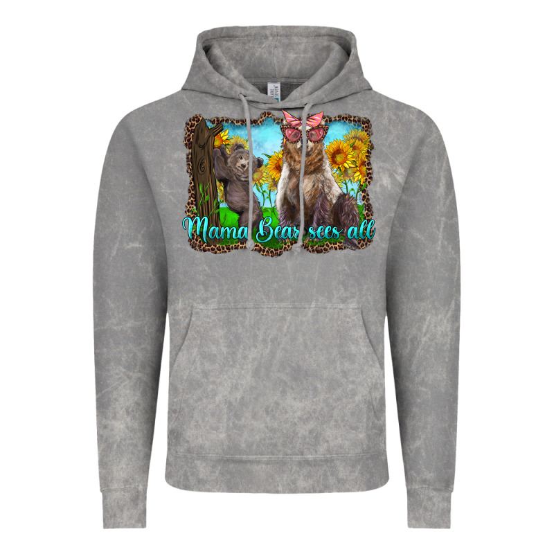 Mama Bear Sees All With Sunflowers Vintage Hoodie by Artiststas | Teevron