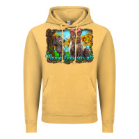 Vintage Mustard mama bear sees all with sunflowers Vintage Hoodie - Artiststas