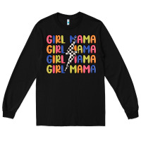 Black girl mama lightning bolt Long Sleeve Tee - MaliasSmallBusiness