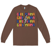Chestnut girl mama lightning bolt Long Sleeve Tee - MaliasSmallBusiness