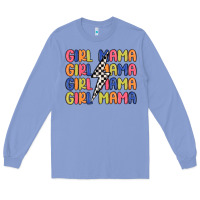 Colony Blue girl mama lightning bolt Long Sleeve Tee - MaliasSmallBusiness