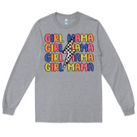 Heather Grey girl mama lightning bolt Long Sleeve Tee - MaliasSmallBusiness