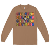 Toasted Coconut girl mama lightning bolt Long Sleeve Tee - MaliasSmallBusiness