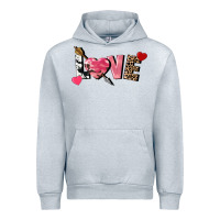 Heather Grey Love Valentine's Day Urban Hoodie - FaDigitalArtStudio