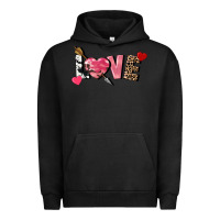 Pigment Black Love Valentine's Day Urban Hoodie - FaDigitalArtStudio