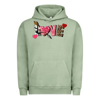 Pigment Oil Green Love Valentine's Day Urban Hoodie - FaDigitalArtStudio