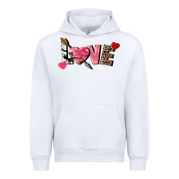 White Love Valentine's Day Urban Hoodie - FaDigitalArtStudio