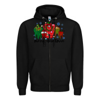 Black merry christmas tooth Zipper Hoodie - RacoonDesign