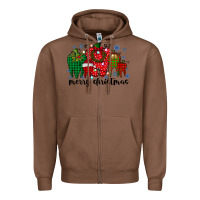 Chestnut merry christmas tooth Zipper Hoodie - RacoonDesign