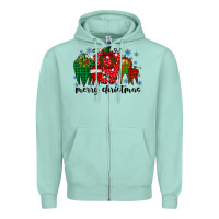 Seafoam merry christmas tooth Zipper Hoodie - RacoonDesign
