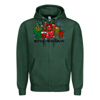 Sports Green merry christmas tooth Zipper Hoodie - RacoonDesign