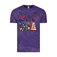 Cloud Purple Western God Bless The USA Vintage Tee - LillyAllenDesigns