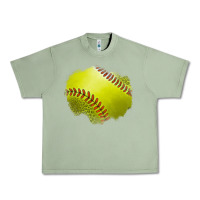 Oil Green leopard softball patch Urban Heavy Tee - Jasminsmagicworld