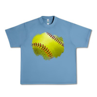 Pebble Blue leopard softball patch Urban Heavy Tee - Jasminsmagicworld