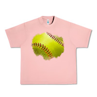 Salmon leopard softball patch Urban Heavy Tee - Jasminsmagicworld