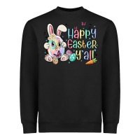 Black happy easter y'all Heavyweight Sweatshirt - MaliasSmallBusiness