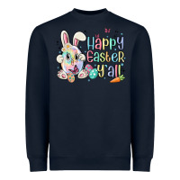 Navy happy easter y'all Heavyweight Sweatshirt - MaliasSmallBusiness