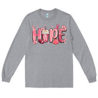 Heather Grey breast cancer awareness hope Long Sleeve Tee - MaliasSmallBusiness