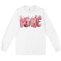 White breast cancer awareness hope Long Sleeve Tee - MaliasSmallBusiness