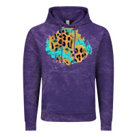 Cloud Purple glitter leopard turquoise patch Vintage Hoodie - AdoDesignShop