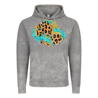 Cloud Rock glitter leopard turquoise patch Vintage Hoodie - AdoDesignShop