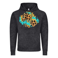 Vintage Black glitter leopard turquoise patch Vintage Hoodie - AdoDesignShop