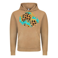 Vintage Camel glitter leopard turquoise patch Vintage Hoodie - AdoDesignShop