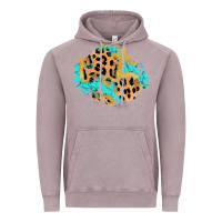 Vintage Zinc glitter leopard turquoise patch Vintage Hoodie - AdoDesignShop