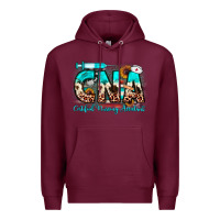 Burgundy cna certified nursing assistant Premium Hoodie - JahusDesignShop