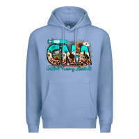 Colony Blue cna certified nursing assistant Premium Hoodie - JahusDesignShop