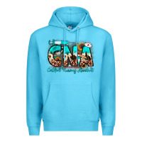 Ocean Blue cna certified nursing assistant Premium Hoodie - JahusDesignShop