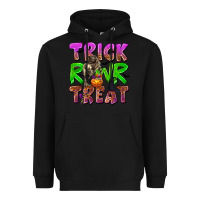 Black Trick Rawr Treat Heavyweight Hoodie - texasbilliewilder