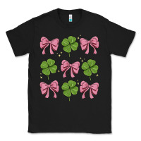 Black coquette bow clover st. patrick's day Classic Tee - MaliasSmallBusiness