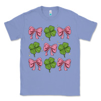 Colony Blue coquette bow clover st. patrick's day Classic Tee - MaliasSmallBusiness