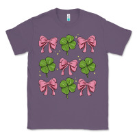 Lavender coquette bow clover st. patrick's day Classic Tee - MaliasSmallBusiness