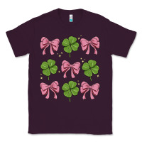 Plum coquette bow clover st. patrick's day Classic Tee - MaliasSmallBusiness