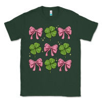 Sports Green coquette bow clover st. patrick's day Classic Tee - MaliasSmallBusiness
