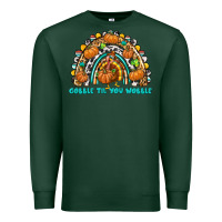 Sports Green Gobble Til You Wobble with Rainbow Premium Sweatshirt - texasbilliewilder