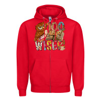 Red 100 days wiser Zipper Hoodie - RacoonDesign