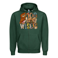 Sports Green 100 days wiser Zipper Hoodie - RacoonDesign