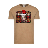 Vintage Coffee Christmas background baby calf Vintage Tee - BarkalooDesign