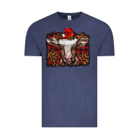 Vintage Denim Christmas background baby calf Vintage Tee - BarkalooDesign