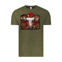 Vintage Olive Christmas background baby calf Vintage Tee - BarkalooDesign