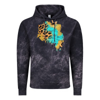 Cloud Black glitter leopard turquoise patch Vintage Hoodie - AdoDesignShop